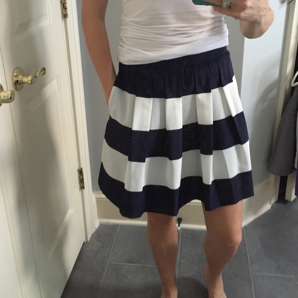 New J. Crew striped skirt size 2